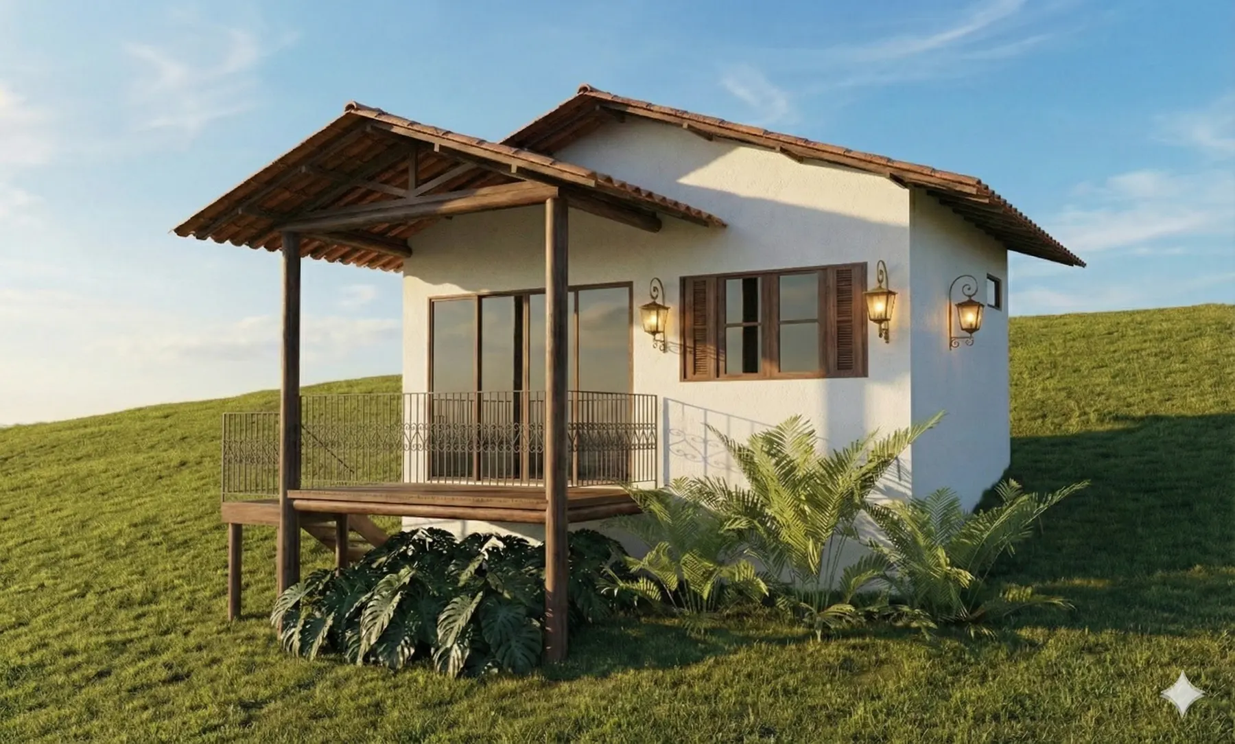Chalés na Serra · Chalé, projeto da Lares Arquitetura e Interiores em Minas Gerais